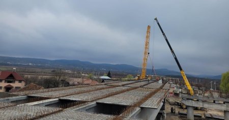 Avans spectaculos al lucrarilor la tronsonul cinci din viitoarea autostrada Sibiu-Pitesti