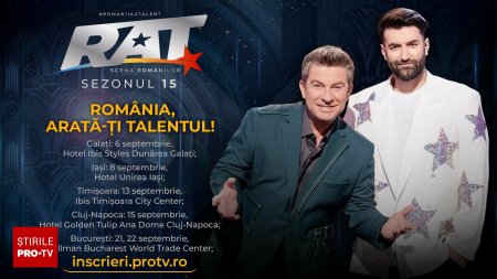 Romania, arata-ti talentul. Echipa Romanii au talent cauta eroii sezonului 15. Unde te poti inscrie