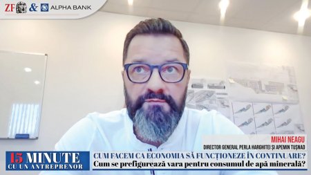 ZF 15 minute cu un antreprenor, un proiect Ziarul Financiar si Alpha Bank. Canicula creste incasarile producatorilor de apa minerala. Perla Harghitei: Pentru noi este un an foarte bun, care depaseste asteptarile. Avem cresteri de 20%