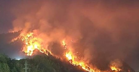 Imagini de cosmar. Valea Oltului, in flacari. Asa arata Apocalipsa, nu mai ramane nimic pana dimineata