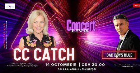 Golden Legends in Concert: CC CATCH si BAD BOYS BLUE, live la Sala Palatului pe 14 octombrie 2024!