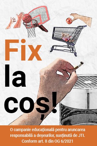 Fix la cos! O noua campanie pentru aruncarea responsabila a deseurilor