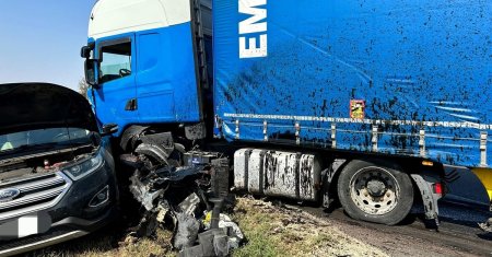 Tragedie pe un drum din Romania. Un barbat a intrat intentionat cu 150 km/h intr-un TIR. Ce l-a determinat sa recurca la acest gest <span style='background:#EDF514'>SINUCIGAS</span>