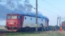 Incendiu la locomotiva unui tren plin cu 100 de calatori, in halta Tomsani din Prahova