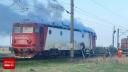 Incendiu la locomotiva unui tren de calatori cu 100 de persoane, care circula pe ruta Buzau - Bucuresti Nord