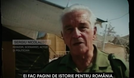 Imaginea lui <span style='background:#EDF514'>SERGIU NICOLAESCU</span>, folosita pentru a promova cartea lui Nicolae Ciuca. PNL a lansat un trailer pentru Un ostas in slujba tarii