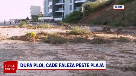 Dezastru pe litoral. Plajele s-au surpat in Eforie si Costinesti. In Olimp malurile s-au prabusit pe plaja