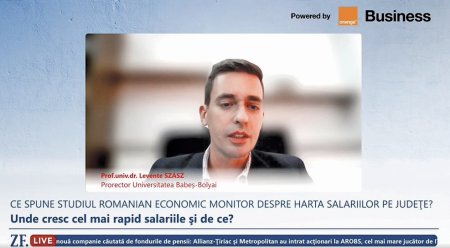 Levente Szasz, prorector Universitatea Babes-Bolyai: Unde este adevarul salariilor? In doar cinci judete ale Romaniei si in Capitala salariul mediu net trece de media nationala