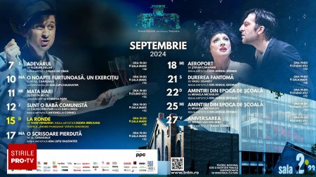 Spectacolele lunii septembrie la Teatrul National Timisoara, in stagiunea teatrala 2024-2025