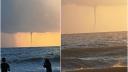 FOTO Fenomen meteo rar la Marea Neagra: O tromba cu aspect de tornada a fost fotografiata in Vama Veche