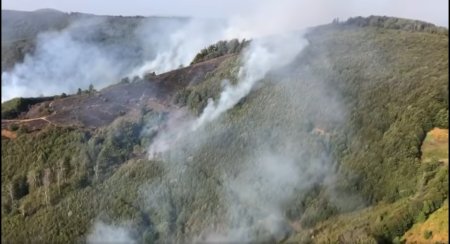 Doua avioane Spartan ale Fortelor Aeriene Romane intervin in Mehedinti pentru stingerea incendiilor de padure