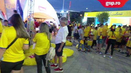 Romania - Lituania. Cum arata atmosfera inainte de startul meciului. Sute de suporteri imbracati in galben se indreapta spre stadion