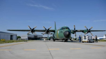 Aeronava C-27J Spartan, implicata in misiunea pentru stingerea unui incendiu de padure