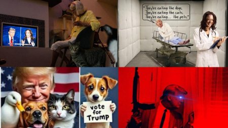 Au mancat cainii si pisicile. Momentul din dezbaterea Trump-Harris care a devenit viral. Meme-urile au invadat internetul