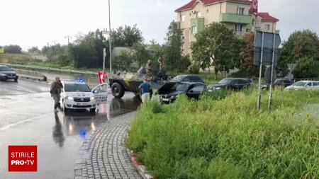 Gestul facut de un sofer cand a intalnit o coloana de vehicule militare, in Constanta