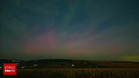 Aurora Boreala a fost vizibila din nou in Romania. Zona unde s-a vazut fenomenul spectaculos. FOTO