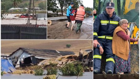 Situatie disperata in localitatea Cuza Voda din cauza inundatiilor. Oamenii asteapta de azi-noapte sa fie salvati