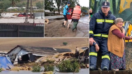 Situatie disperata in localitatea Cuza Voda din cauza inundatiilor. Oamenii asteapta de azi-noapte sa fie salvati