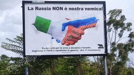 Scandal diplomatic intre Ucraina si Italia, dupa ce in peninsula au aparut sute de panouri publicitare cu mesajul 