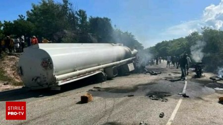 Explozie devastatoare. Peste 24 de oameni au murit si 40 au fost raniti dupa ce un camion-cisterna a explodat | Video