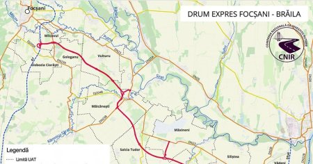 Drumul Expres Focsani-Braila: Contractul pentru proiectarea si executia celor 73 km a fost transmis <span style='background:#EDF514'>SEAP</span>