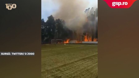 Stadionul Juventude Académica Pessegueirense afectat de flacari