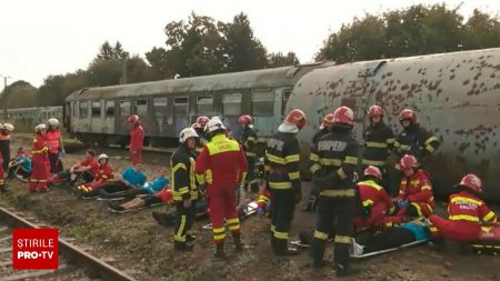 Exercitiu in premiera. Simulare de accident feroviar in Cluj-Napoca. Planul Rosu de interventie, activat