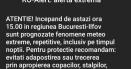 Ciclonul loveste Capitala. Bucurestenii, avertizati prin Roalert cu privire la fenomene meteo extreme