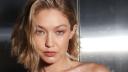 Gigi Hadid a defilat pe podium imbracata in banda adeziva folosita la colete. Imagini cu supermodelul in rochia mini galbena