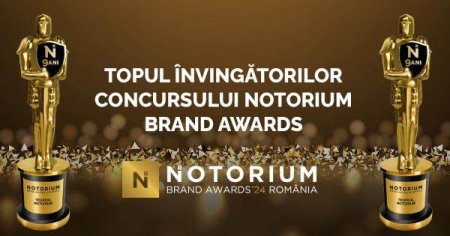 Afla cine sunt invingatorii Concursului Brandurilor Recunoscute NOTORIUM BRAND AWARDS si detaliile despre Gala de Decernare