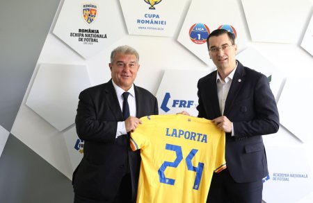 Joan Laporta, intalnire la Bucuresti cu Razvan Burleanu