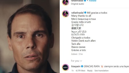 Rafael Nadal si-a anuntat retragerea din tenis (video)