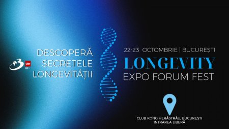 Longevity Expo Forum Fest: descopera viitorul sanatatii si longevitatii in 22-23 octombr<span style='background:#EDF514'>IE LA CLUB</span> Kong din Herastrau.