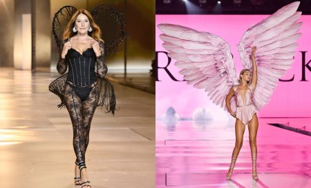 Romanca Andreea Diaconu a defilat la Victoria’s Secret Fashion Show 2024. Imagini cu fotomodelele, printre care si Carla Bruni, la prezentarea in lenjerie intima