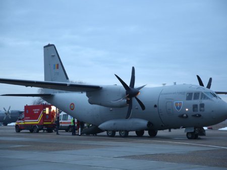 Pacient cu arsuri, dus cu un avion al Fortelor Aeriene la un spital din Belgia