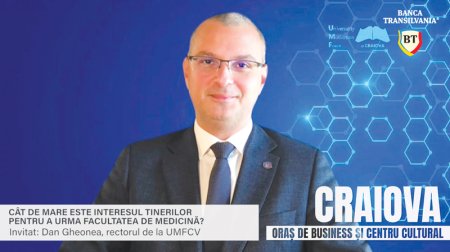 Craiova, oras de business si centru cultural - proiect ZF sustinut de Banca Transilvania. Universitatea de Medicina din Craiova are programe de studii de nutritie si dietetica si de cosmetologie. Piata muncii evolueaza si cererea se schimba, iar noi ne adaptam