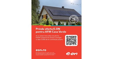 Cum sa economisesti pana la 5000 lei/an, cu doar 3.000 lei prin programul Casa Verde 2024? Alege E.ON Energie Romania in platforma AFM