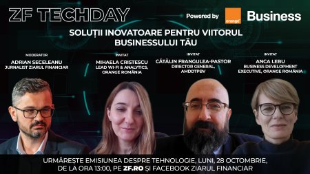 Acum, la ZF Tech Day: Cum poate sprijini tehnologia proiectele de dezvoltare sustenabila a turismului? Detalii de la: Mihaela Cristescu - lead Wi-Fi & Analytics, Orange; Anca Lebu - Business Development Executive, Orange si Catalin F<span style='background:#EDF514'>RANGU</span>lea-Pastor, director general, AMDDTP Brasov