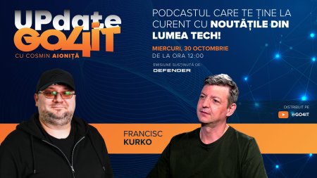 Se lanseaza Update Go4it #6 cu invitatul Francisc Kurko: AI-ul este doar o bula