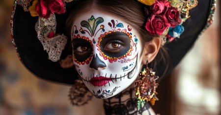 Dia de los muertos, sarbatoarea mexicana in care viii petrec alaturi de morti. De ce se poarta celebrele masti colorate