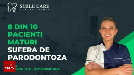 (P) 8 din 10 pacienti maturi sufera de parodontoza - Studiu SMILE CARE