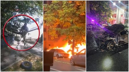 Autorul atacului mafiot din Arad, care a incendiat cu un cocktail Molotov masina unui politist, a fost prins. Ce au aflat anchetatorii