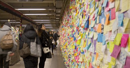 Mesaje pentru Donald Trump, intr-o statie de metrou din New York