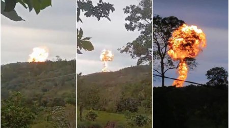 Sute de oameni evacuati dupa ce un vulcan din America de Sud a erupt in forma de ciu<span style='background:#EDF514'>PERC</span>a. Localnicii au filmat fenomenul