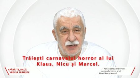 Adrian Sarbu: Traiesti carnavalul horror al lui Klaus, Nicu si Marcel. Duminica te duci la vot si pui stampila pe alb, adica pe NICIUNUL