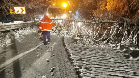 Ninge abundent in centrul tarii: au iesit utilajele de deszapezire