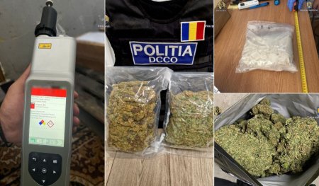 Sute de kilograme de droguri confiscate in operatiunea „Blizzard”. Substantele interzise, introduse in Romania prin firme de transport