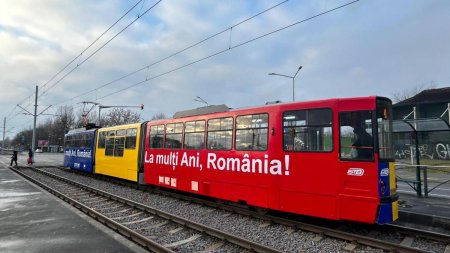 Autobuzele si tramvaiele din Capitala, imb<span style='background:#EDF514'>RACA</span>te in tricolor