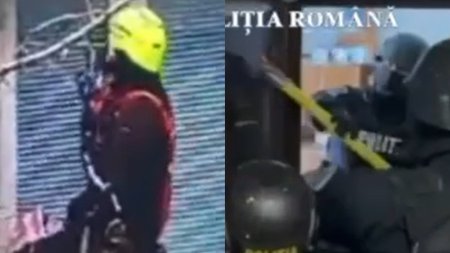 O echipa de asalt a politiei si alpinistii ISU au intrat cu forta peste o femeie din Bucuresti care s-a baricadat in casa