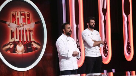 Celebrul Max Mascia, Chef cu doua stele Michelin, invitatul lui Chef Richard Abou Zaki, intr-o editie de sarbatoare Chefi la cutite, in cinstea Zilei Nationale a Romaniei